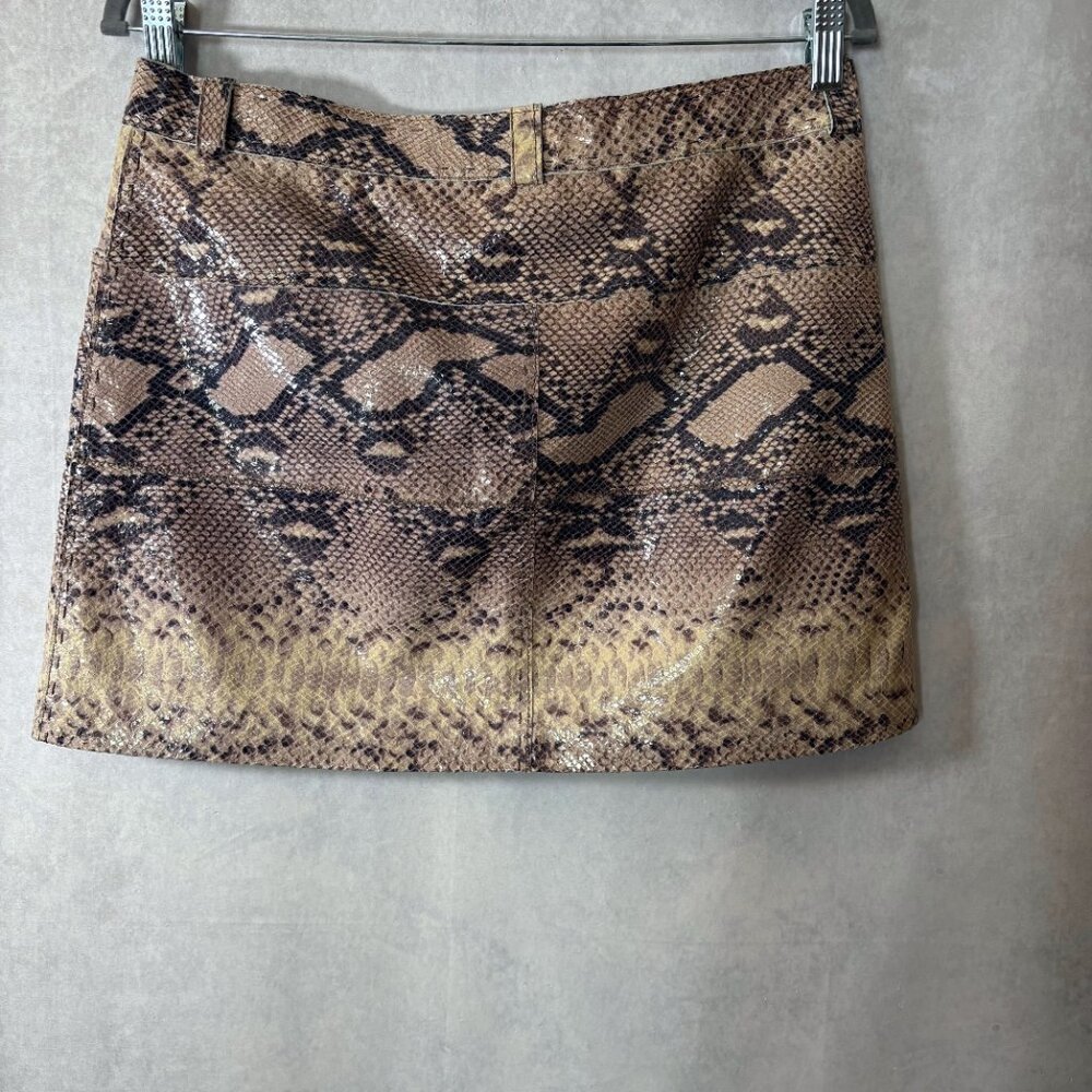 Just Cavalli Python Imprint Patent Mini Skirt Gen… - image 5